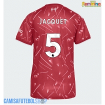 Camisa de time de futebol Liverpool Jeremy Jacquet #5 Replicas 1º Equipamento Feminina 2026-27 Manga Curta